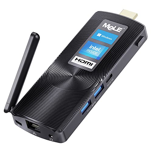 MeLE PCG02 Mini PC Stick Lüfterlos Windows 11 Pro Celeron J4125 8G 256G Tragbar Desktop Computer Stick HDMI 4K 60Hz, Wi-Fi5, Gigabit Ethernet, BT4.2 für Business Büro Industrie IOT Medien Haus von MeLE