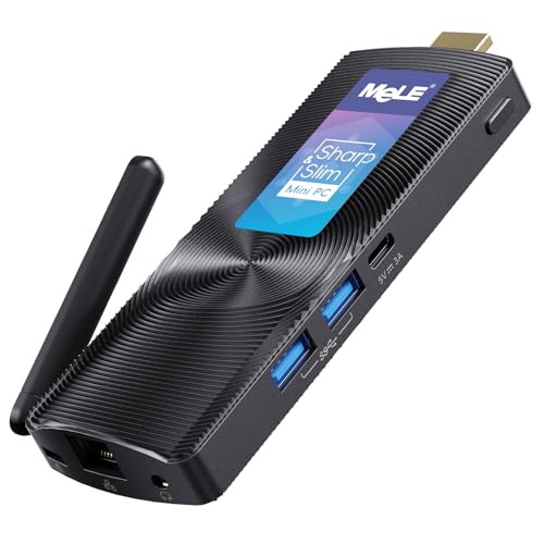 MeLE PCG02 Mini-PC-Stick Lüfterloser Celeron J4125, Kleiner Computer, Micro-PC, LPDDR4, Win11, HDMI 4K 60Hz, 2.4G/5G Wi-Fi 5, Gigabit Ethernet, BT 4.2, USB 3.0, Wake on LAN, PXE (8G/128G) von MeLE