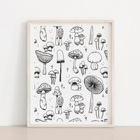 Pilze All Over Art Print Pilze All Over Art Print von MeliThelover