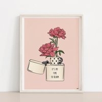 Time To Bloom - Vintage Feuerzeug Und Rosen -Floral Zitat Kunstdruck Color Time To Bloom - Vintage Feuerzeug Und Rosen -Floral Zitat Kunstdruck Color von MeliThelover