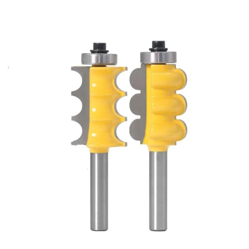 1/2 STÜCKE 8mm Schaft Triple Bead & Triple Flute Große Form Router Bits Set Linie Messer Holzbearbeitung Cutter(2PCS) von Meliaen