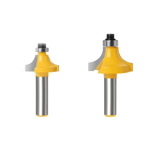 1/2 stücke 8mm Schaft Ecke Runde Über Router Bit Mit BearingMilling Cutter for Holz Holzarbeiten Wolfram Hartmetall(2PCS 8mm shank) von Meliaen