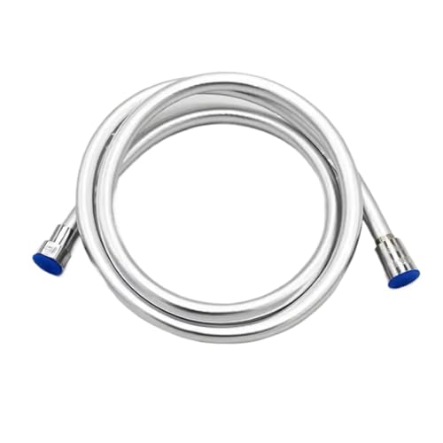 1 stück 1,5/2/3 M Hochdruck-brauseschlauch Sanitär for Badezimmer-accessoires PVC Flexible Handheld Anti Wicklung GI/2 Universal(Silver,300cm) von Meliaen