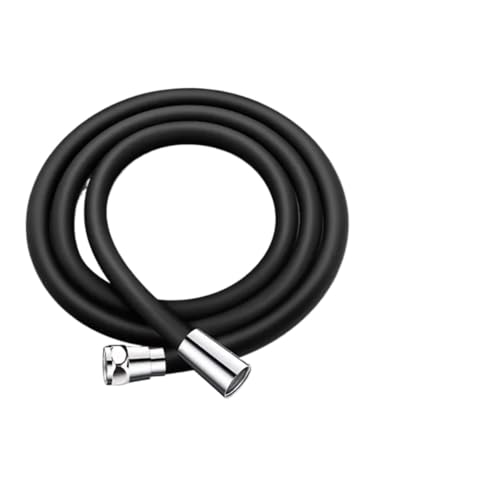 1 stück Silikon Flexible 1,5/2/3 M Brauseschlauch Anti-Wicklung Verlängerung Hochdruckrohr Duschkopf rohr Bad Wasserhahn Zubehör(Black,2.0M) von Meliaen