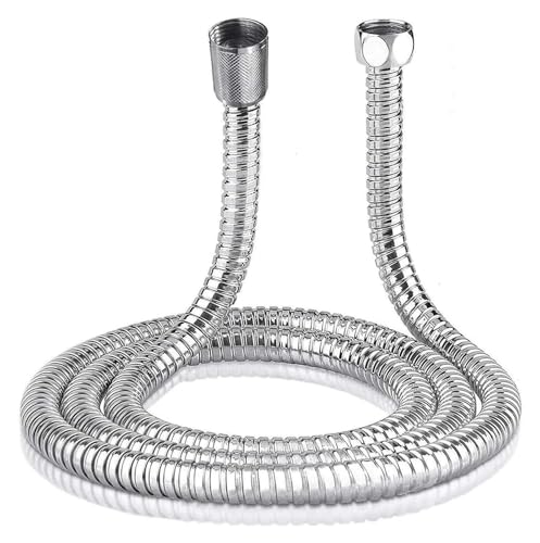 1 x Edelstahl-Chrom-Brauseschlauch, universal, auslaufsicher, hohe Druckbeständigkeit, Sanitär, Badezimmer (200 cm Verschlüsselung) von Meliaen