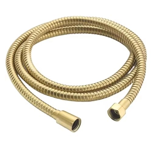 1pc 1.5/2/3M Edelstahl Brauseschlauch Hochdruck Ersatz Spray Verschlüsselung Rohr Universal Titan Gold Set(Gold,150cm) von Meliaen
