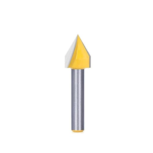 1pc Nut Bit 60/90 Grad 1/4 Schaft Mit 1/2 Durchmesser Hartmetall Holz FräserHolzbearbeitung Router Bit(6.35x12.7mm 60D) von Meliaen