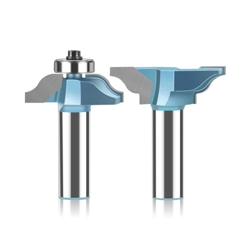 2 stücke 12mm 1/2in Schaft Klassische Kanten Router Bit Doppel R Linie Messer Mit Lager Schrank Tisch Holzbearbeitung Werkzeuge(2PCS 0.5in Shank) von Meliaen