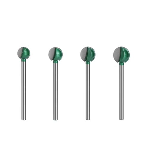 3 stücke/4 stücke 3mm Oder 6mm Schaft Kugel Nase Runde Carving Bit Router Bit for Holz Cove CNC Fräser Radius Core Wolfram Hartmetall(6mm 4pcs longer) von Meliaen