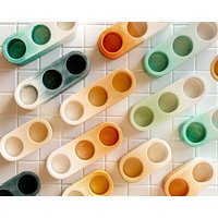 Teelichter | Kerzenhalter Kerzenständer Farbverlauf Heimdekoration Geschenk Für Sie Ombre Boho Stil von Meliefillustrations