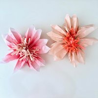 2 Seidenpapierblumen Kirschblüten, Geburtstagsdeko, Deko Party, Sommerfest von Meligraphy