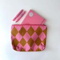 Pouch Harlekin, Mäppchen, Utensilo Baumwolle von Meligraphy