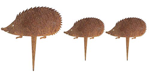 Melingo Igelfamilie 3-teilig Rost-Deko von Melingo