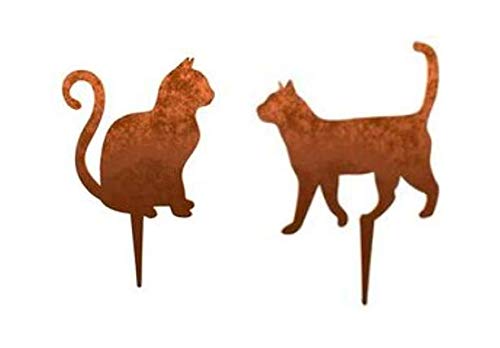 Menovus Katzen laufend und sitzend, 2er Set von Melingo