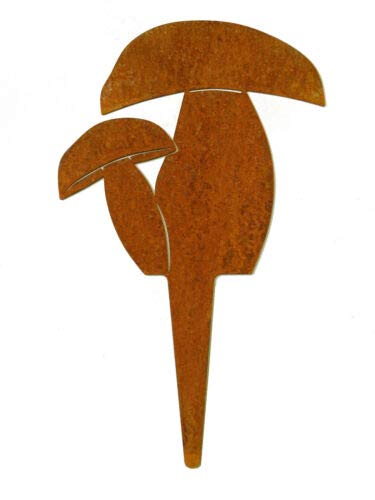 Menovus Rost-Deko Gartenstecker Pilze, 2er Set von Melingo