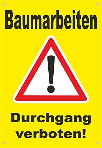 Absperr-Plane Absperr-Banner - Baum-Arbeiten - Durchgang verboten - 450x650mm mit Ösen – P00001-023-C - stabile PVC Werbe-Plane Werbe-Banner +++ in 4 Varianten erhältlich von Melis-Folienwerkstatt