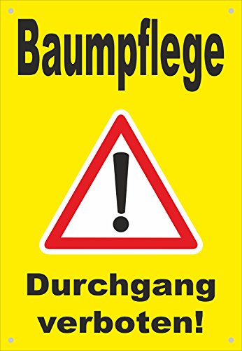 Absperr-Plane Absperr-Banner - Baum-Pflege - Durchgang verboten - 450x650mm mit Ösen – P00001-027-C - stabile PVC Werbe-Plane Werbe-Banner +++ in 4 Varianten erhältlich von Melis-Folienwerkstatt