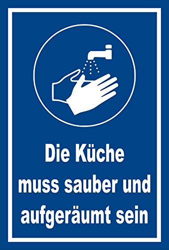 Melis-Folienwerkstatt Aufkleber Küche sauber - 30x20cm – 20 VAR S00225-019-F von Melis-Folienwerkstatt