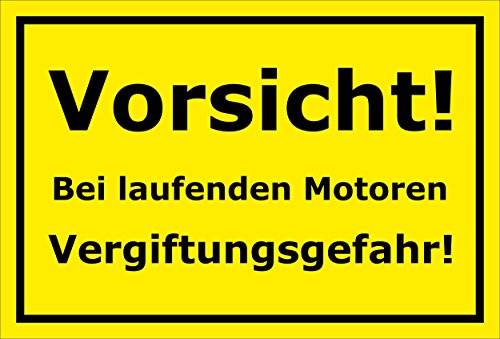 Melis-Folienwerkstatt Aufkleber Motoren Vergiftungsgefahr - 30x20cm – 20 VAR S00060-062-C von Melis-Folienwerkstatt