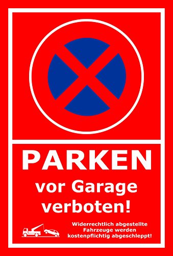 Melis-Folienwerkstatt Parken verboten Schild – Abschleppschild für Parken vor Garage verboten – 60x40 cm – Aufkleber – Verschiedene Größen und Materialien Melis-Folienwerkstatt Parken verboten Schild – Abschleppschild für Parken vor Garage verboten – 60x40 cm – Aufkleber – Verschiedene Größen und Materialien von Melis-Folienwerkstatt
