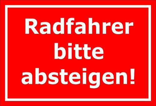 Melis-Folienwerkstatt Aufkleber – Radfahrer Bitte absteigen - 15x10cm – S00050-132-D -20 VAR Melis-Folienwerkstatt Aufkleber – Radfahrer Bitte absteigen - 15x10cm – S00050-132-D -20 VAR von Melis-Folienwerkstatt