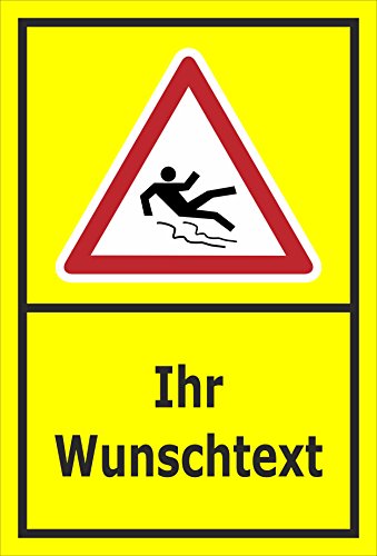 Melis-Folienwerkstatt Aufkleber Rutsch-Gefahr Wunsch-Text - 15x10cm – 20 VAR S00018-108-C Melis-Folienwerkstatt Aufkleber Rutsch-Gefahr Wunsch-Text - 15x10cm – 20 VAR S00018-108-C von Melis-Folienwerkstatt