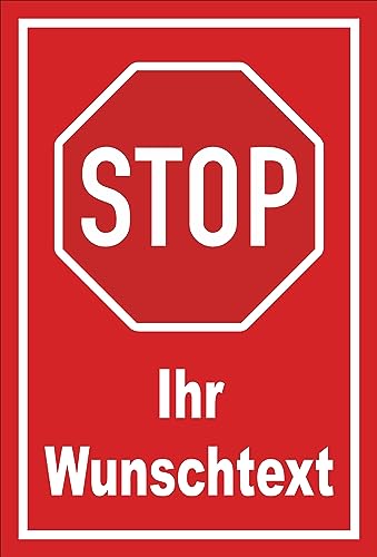 Melis-Folienwerkstatt Aufkleber Stop - Halt - Ihr Wunschtext 15x10cm – 4 Größen - S00357-001-D Melis-Folienwerkstatt Aufkleber Stop - Halt - Ihr Wunschtext 15x10cm – 4 Größen - S00357-001-D von Melis-Folienwerkstatt