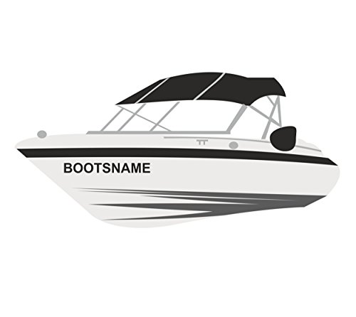 Melis Folienwerkstatt Bootsname - 2 Stück Boot Name - 10cm Höhe - Boot Name Beschriftung Aufkleber Kennzeichen Bootsnummer Bootskennzeichen - A10 von Melis Folienwerkstatt