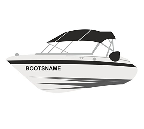 Melis-Folienwerkstatt Bootsname - 2 Stück Boot Name - 10cm Höhe - Boot Name Beschriftung Aufkleber Kennzeichen Bootsnummer Bootskennzeichen - A10 von Melis-Folienwerkstatt