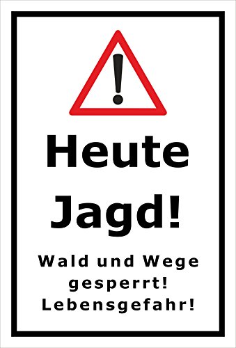 Melis Folienwerkstatt Jagd - Jagdliches Sperrgebiet - Lebensgefahr - Betreten verboten - 45x30cm | stabile 3mm Starke PVC Hartschaumplatte – S00351-002-A +++ in 20 Varianten erhältlich von Melis Folienwerkstatt