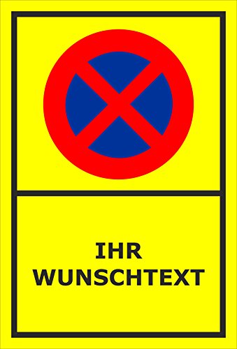 Melis-Folienwerkstatt Parken verboten Schild – Abschleppschild - mit individuellem Wunschtext personalisiert – 60x40 cm – 3mm Aluverbund – Verschiedene Größen und Materialien von Melis-Folienwerkstatt