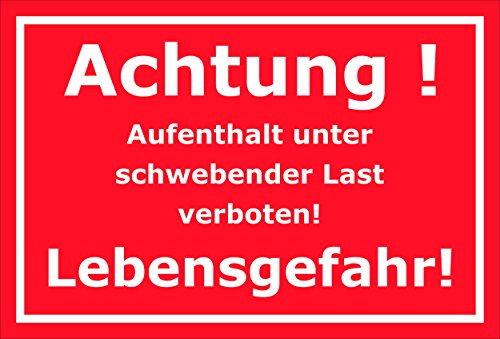 Melis-Folienwerkstatt Schild Achtung Aufenthalt unter schwebender Last verboten – Lebensgefahr – 15x20cm, 30x20cm und 45x30cm – Bohrlöcher Aufkleber Hartschaum Aluverbund -S00167D Melis-Folienwerkstatt Schild Achtung Aufenthalt unter schwebender Last verboten – Lebensgefahr – 15x20cm, 30x20cm und 45x30cm – Bohrlöcher Aufkleber Hartschaum Aluverbund -S00167D von Melis-Folienwerkstatt