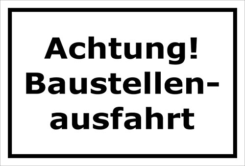Melis-Folienwerkstatt Schild Achtung Baustellenausfahrt – Parkplatz Stellplatz Garage – 15x20cm, 30x20cm und 45x30cm – Bohrlöcher Aufkleber Hartschaum Aluverbund -S00092A Melis-Folienwerkstatt Schild Achtung Baustellenausfahrt – Parkplatz Stellplatz Garage – 15x20cm, 30x20cm und 45x30cm – Bohrlöcher Aufkleber Hartschaum Aluverbund -S00092A von Melis-Folienwerkstatt