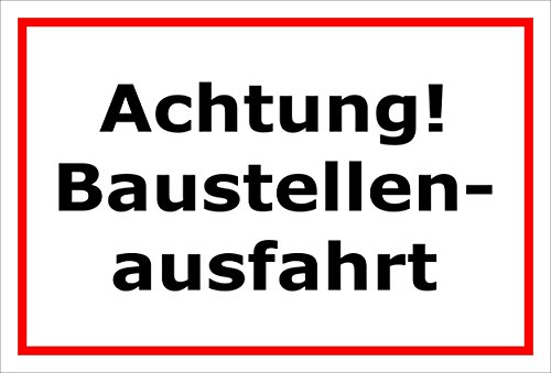 Melis-Folienwerkstatt Schild Achtung Baustellenausfahrt – Parkplatz Stellplatz Garage – 15x20cm, 30x20cm und 45x30cm – Bohrlöcher Aufkleber Hartschaum Aluverbund -S00092B Melis-Folienwerkstatt Schild Achtung Baustellenausfahrt – Parkplatz Stellplatz Garage – 15x20cm, 30x20cm und 45x30cm – Bohrlöcher Aufkleber Hartschaum Aluverbund -S00092B von Melis-Folienwerkstatt