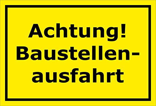 Melis-Folienwerkstatt Schild Achtung Baustellenausfahrt – Parkplatz Stellplatz Garage – 15x20cm, 30x20cm und 45x30cm – Bohrlöcher Aufkleber Hartschaum Aluverbund -S00092C Melis-Folienwerkstatt Schild Achtung Baustellenausfahrt – Parkplatz Stellplatz Garage – 15x20cm, 30x20cm und 45x30cm – Bohrlöcher Aufkleber Hartschaum Aluverbund -S00092C von Melis-Folienwerkstatt