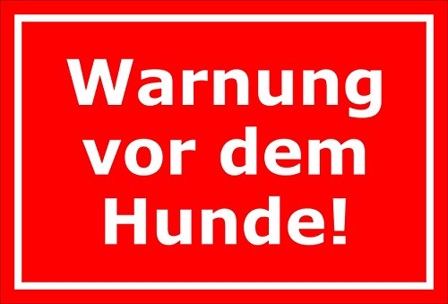 Melis Folienwerkstatt Schild Achtung Freilaufender Hund Warnschild Hinweisschild Vorsicht – 15x20cm, 30x20cm und 45x30cm – Bohrlöcher - Aufkleber Hartschaum Aluverbund -S00037D von Melis Folienwerkstatt