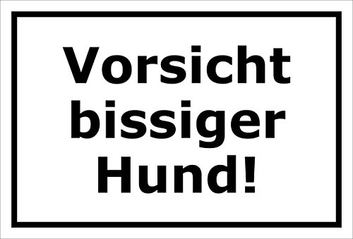 Melis Folienwerkstatt Schild Achtung Freilaufender Hund Warnschild Hinweisschild Vorsicht bissiger Hund – 15x20cm, 30x20cm und 45x30cm – Bohrlöcher - Aufkleber Hartschaum Aluverbund -S00038A von Melis Folienwerkstatt