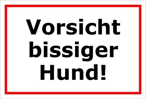 Melis Folienwerkstatt Schild Achtung Freilaufender Hund Warnschild Hinweisschild Vorsicht bissiger Hund – 15x20cm, 30x20cm und 45x30cm – Bohrlöcher - Aufkleber Hartschaum Aluverbund -S00038B von Melis Folienwerkstatt