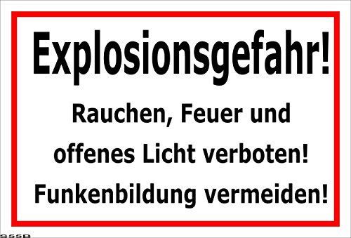 Melis Folienwerkstatt Schild Explosions-Gefahr - 15x10cm - 3mm Hartschaum – 20 VAR S00060-055-B von Melis Folienwerkstatt
