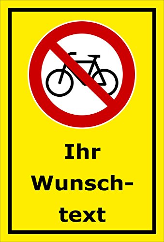 Melis-Folienwerkstatt Schild - Fahr-räder verboten - 45x30cm | Bohrlöcher | 3mm Hartschaum – S00050-002-C -20 Varianten von Melis-Folienwerkstatt