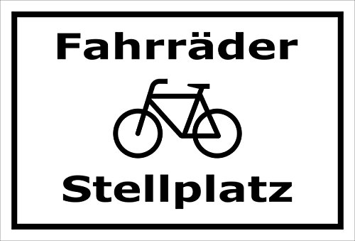 Melis-Folienwerkstatt Schild - Fahrräder Stellplatz - 15x10cm | 3mm Aluverbund – S00050-052-A -20 Varianten von Melis-Folienwerkstatt