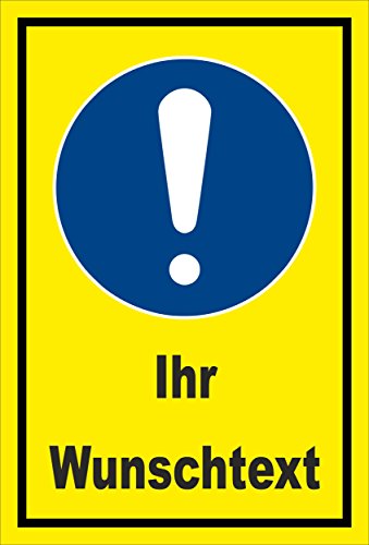 Melis-Folienwerkstatt Schild - Gebots-Zeichen - Ihr Wunsch-Text - entspr. DIN ISO 7010 / ASR A1.3 – 15x10cm | stabile 3mm Starke PVC Hartschaumplatte – S00361-002-C +++ in 20 Varianten erhältlich von Melis-Folienwerkstatt