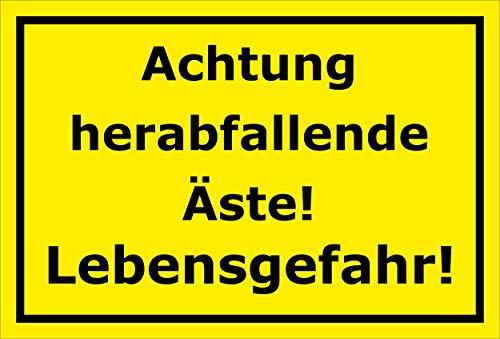 Melis Folienwerkstatt Schild Herabfallende Äste - 30x20cm - Bohrlöcher - 3mm Aluverbund – 20 VAR S00359-168-C von Melis Folienwerkstatt