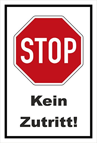 Melis-Folienwerkstatt Schild - Stop - Halt - Kein Zutritt – 45x30cm | stabile 3mm Starke PVC Hartschaumplatte – S00357-002-A +++ in 20 Varianten erhältlich Melis-Folienwerkstatt Schild - Stop - Halt - Kein Zutritt – 45x30cm | stabile 3mm Starke PVC Hartschaumplatte – S00357-002-A +++ in 20 Varianten erhältlich von Melis-Folienwerkstatt