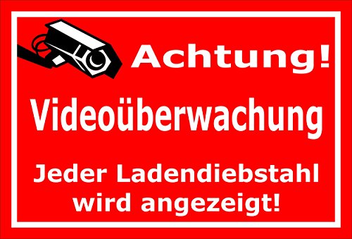 Melis-Folienwerkstatt Schild - Video-überwachung - 15x10cm | 3mm Hartschaum – S00348-003-D 20 VAR Melis-Folienwerkstatt Schild - Video-überwachung - 15x10cm | 3mm Hartschaum – S00348-003-D 20 VAR von Melis-Folienwerkstatt