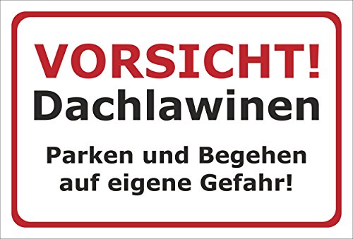 Melis-Folienwerkstatt Schild Vorsicht Dachlawinen - 45x30cm - 3mm Aluverbund – 20 VAR S00018-008-B von Melis-Folienwerkstatt