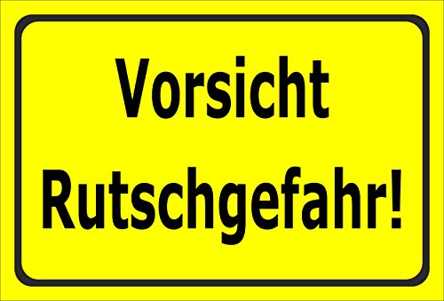 Melis Folienwerkstatt Schild Vorsicht Rutschgefahr - 60x40cm - 3mm Aluverbund – 20 VAR S00018-089-C von Melis Folienwerkstatt