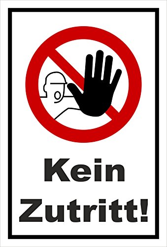 Melis Folienwerkstatt Schild - Zutritt verboten - Kein Zutritt - entspr. DIN ISO 7010 / ASR A1.3 – 15x10cm | stabile 3mm Starke PVC Hartschaumplatte – S00356-010-A +++ in 20 Varianten erhältlich von Melis Folienwerkstatt