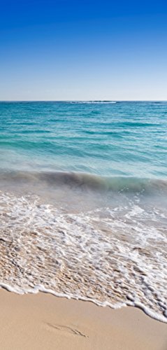 Melis Folienwerkstatt Türtapete Türposter selbstklebend – Strand in der Karibik - 90x205cm und 100x210cm - Fototapete Poster Türfolie Tapete – T00148 von Melis Folienwerkstatt