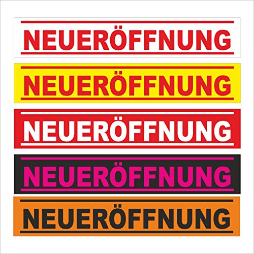 Neu-eröffnung – freie Farbwahl – 200x35cm - stabile 520g PVC Werbe-plane Werbe-banner mit Ösen – P00002-001 von Melis-Folienwerkstatt